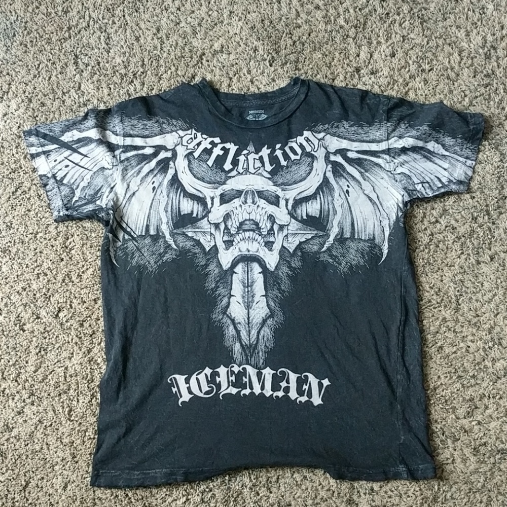 Chuck Liddell medium black Affliction shirt